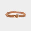 Ceinture tressée marron clair femme
