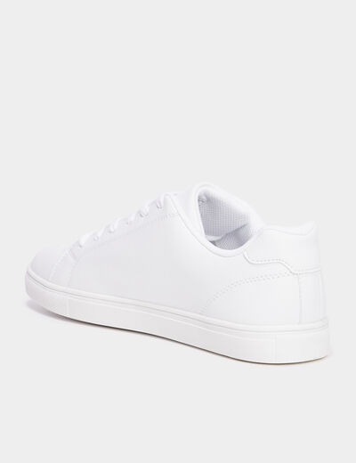 Baskets plates blanc homme