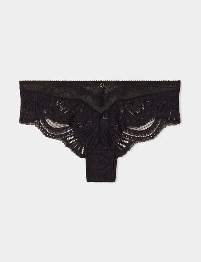 Shorty en dentelle noir femme