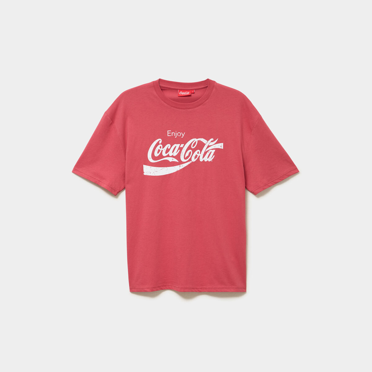 T-shirt manches courtes coton Coca-Cola rouge homme