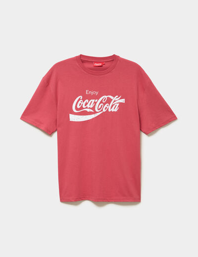 T-shirt manches courtes coton Coca-Cola rouge homme