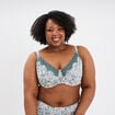 Soutien-gorge corbeille microfibre vert turquoise femme grande taille