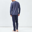 Ensemble pyjama 2 pièces bleu marine homme