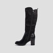 Bottes zippées orange foncé femme
