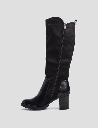 Bottes zippées orange foncé femme
