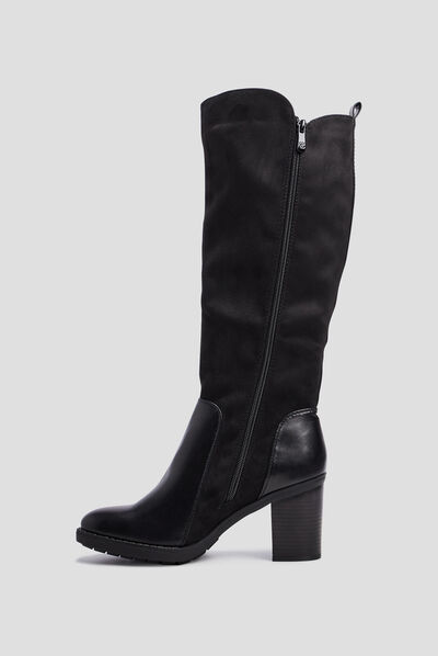 Bottes zippées orange foncé femme