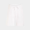 Short jogging molleton droit blanc homme