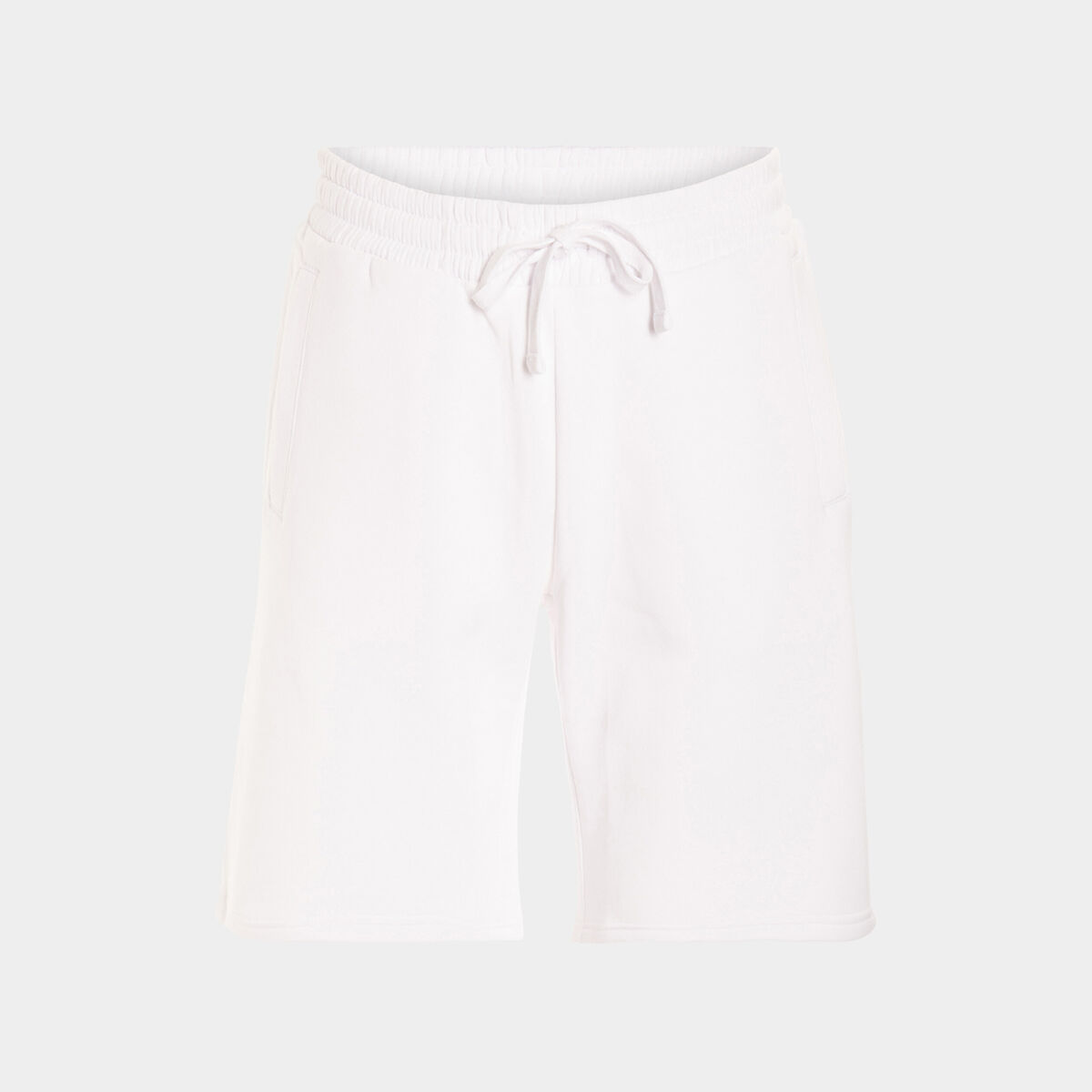Short jogging molleton droit blanc homme