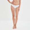 String côtelé avec dentelle blanc femme