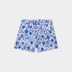 Short slouchy fluide ceinturé bleu fille