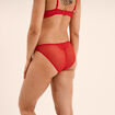 Culotte dentelle avec strass rouge femme