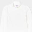 T-shirt col roul&eacute; manches longues coton ecru fille