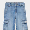 Jeans cargo 6 poches coton denim double stone gar&ccedil;on