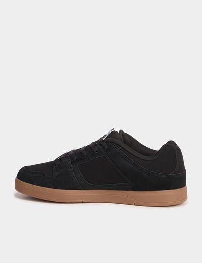 Baskets en cuir su&eacute;dine antid&eacute;rapantes camel homme