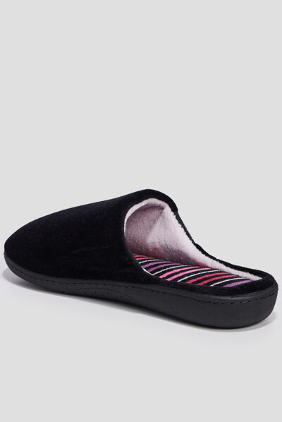 Chaussons mules Isotoner noir femme