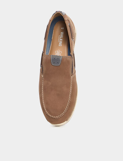 Mocassins en cuir sable homme