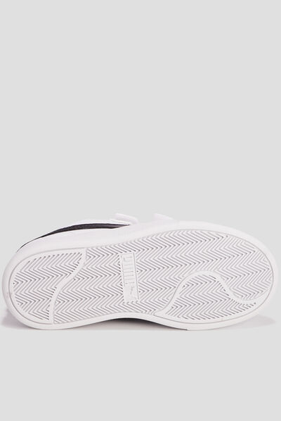 Tennis à scratchs Puma Shuffle blanc garçon