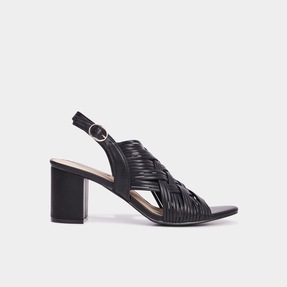 Sandales multibrides à talons Mosquitos noir femme