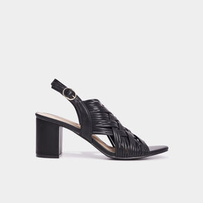 Sandales multibrides à talons Mosquitos noir femme