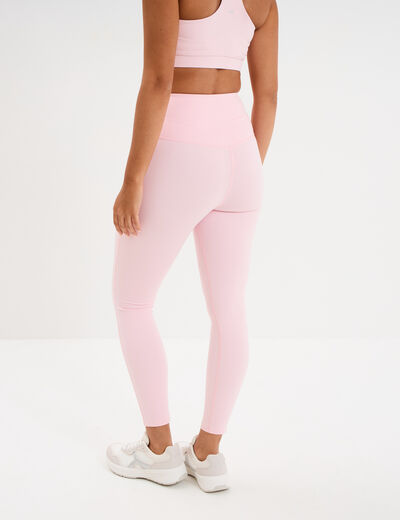 Legging de sport taille haute rose clair femme
