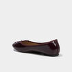 Ballerines vernies plates avec noeud bordeaux femme