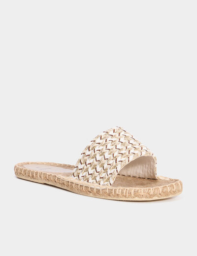 Mules à semelles cordes multicolore femme