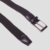 Ceinture tressée noir homme