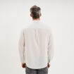 Chemise manches longues coton beige homme