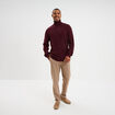 Pantalon chino slim taupe homme