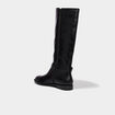 Bottes hautes plates &agrave; boucle noir femme