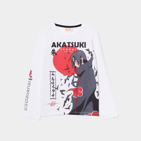t shirt akatsuki itachi coton naruto blanc garcon T-shirt Akatsuki Itachi coton Naruto blanc garçon