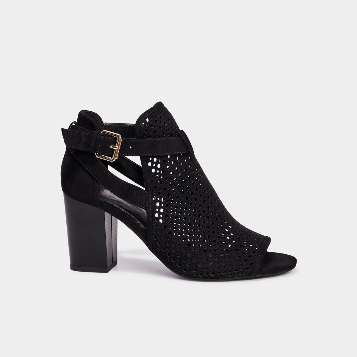 Sandales &agrave; talons noir femme