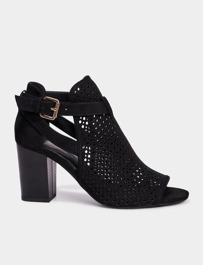 Sandales &agrave; talons noir femme