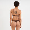 Soutien-gorge push-up triangle marron femme