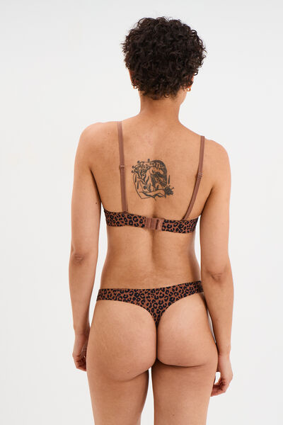 Soutien-gorge push-up triangle marron femme