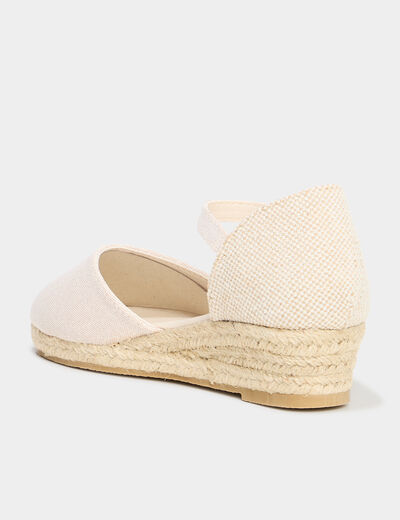 Espadrilles talons compensés blanc fille
