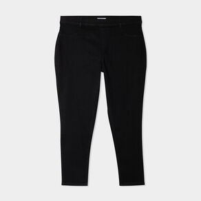 jegging avec passants taille haute denim noir femmegt Jegging avec passants taille haute denim noir femme grande taille
