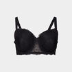 Soutien-gorge emboîtant à dentelle Izzie noir femme grande taille