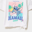 T-shirt manches courtes coton Stitch blanc fille