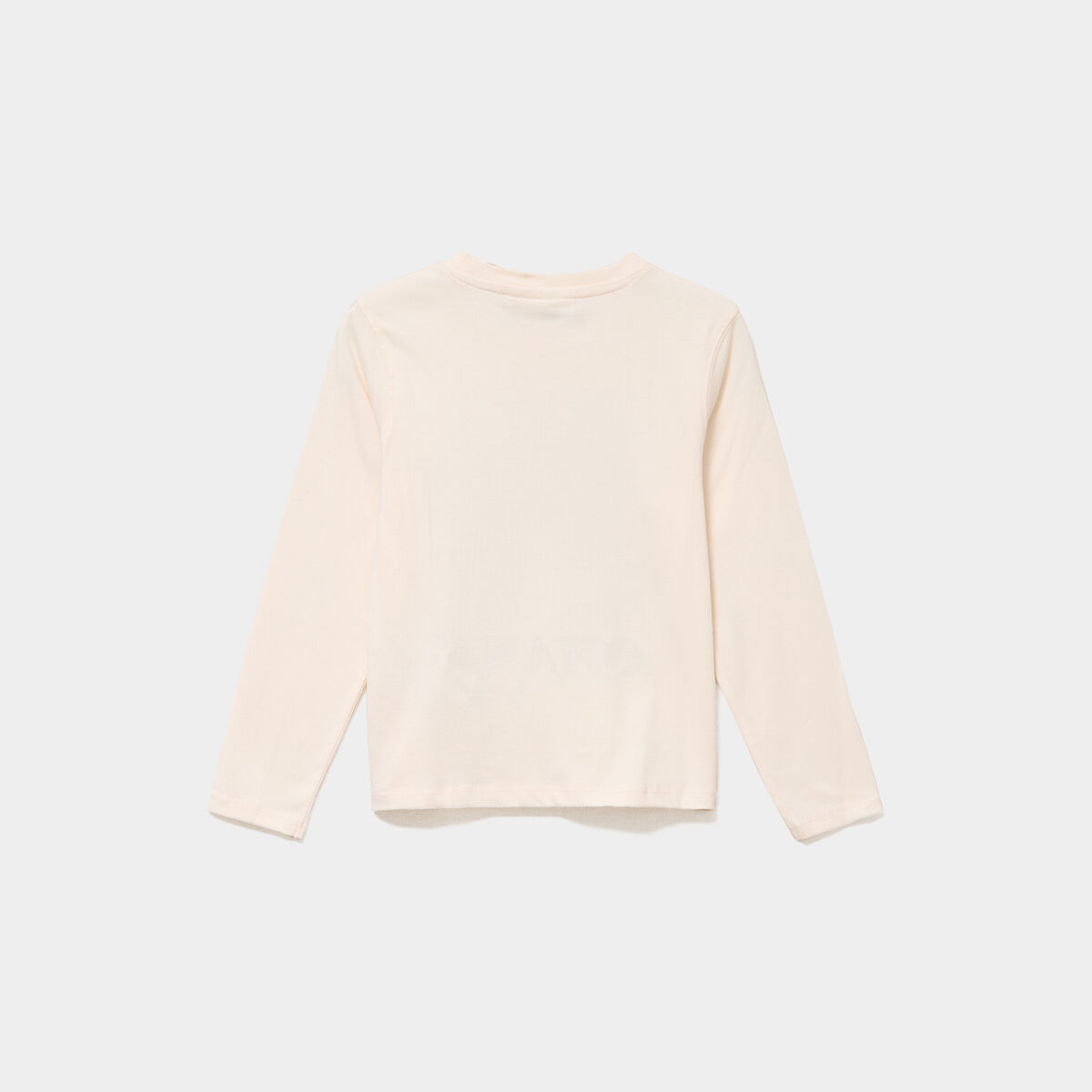 T-shirt col rond manches longues Stitch beige fille
