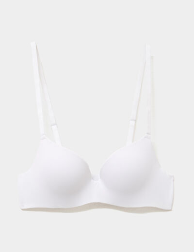 Soutien-gorge push-up microfibre blanc femme