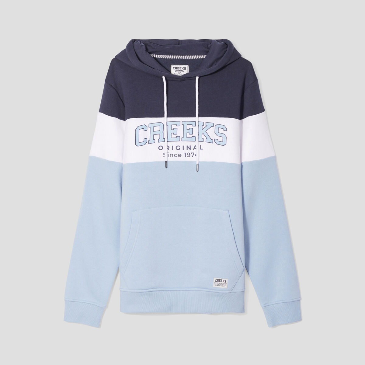 Sweat à capuche hoodie Creeks bleu ciel homme