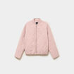 Blouson bomber matelass&eacute; rose poudr&eacute;e femme