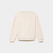 Sweat col rond oversize manches longues beige fille