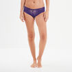 Shorty en dentelle violet foncé femme