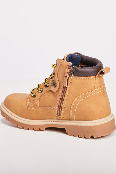 Bottines zippées Creeks camel garçon