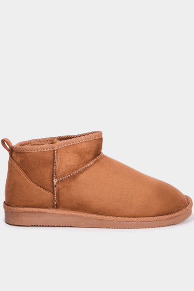 Bottines fourr&eacute;es marron femme