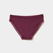 Lot 3 culottes avec dentelle prune femme