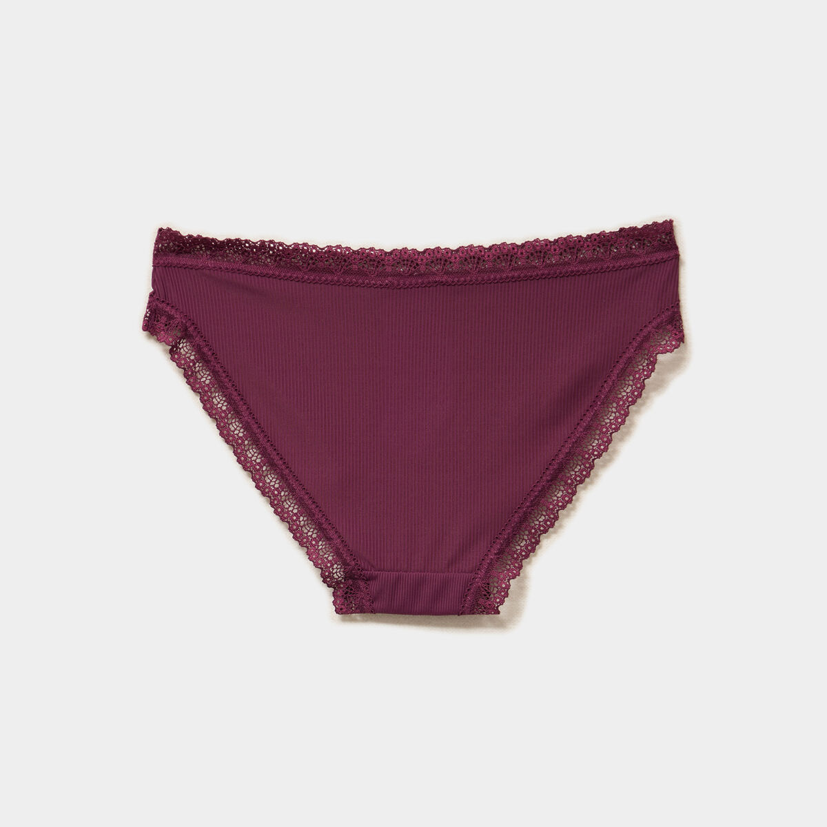 Lot 3 culottes avec dentelle prune femme