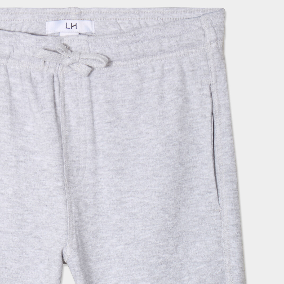 Short jogging droit taille élastiquée gris garçon